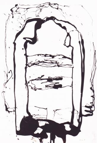 Jitka Válová, bez názvu, 1980, litá kresba, repro archiv sester Válových