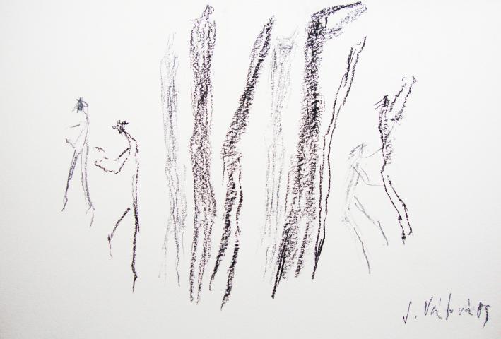Jitka Válová, untitled, charcaol drawing. 2009. Válová Sisters Archive