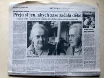 “I only wish to start again”, Karolína Vránková for MF Dnes, 14.12. 2002 (2002)
