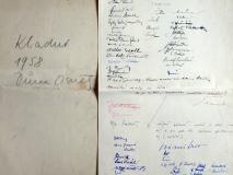 Listy pamětní knihy z výstavy Jitky a Květy Válových v Kladně v Domě Osvěty v roce 1958 (1958)