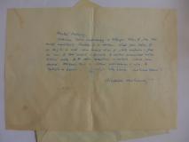 dopis od Jindřicha Chalupeckého, archiv sester Válových
