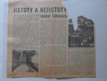 recenze k výstavě ve %Spálově galerii v Praze, 1966, archiv sester Válových
